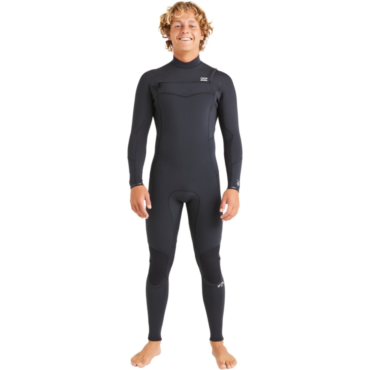 2026 Billabong Mens Absolute Natural 3/2mm Chest Zip Wetsuit ABYW100257 - Black